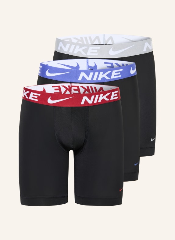 Nike Lot de 3 boxers MICRO ESSENTIAL NOIR / GRIS CLAIR / ROUGE