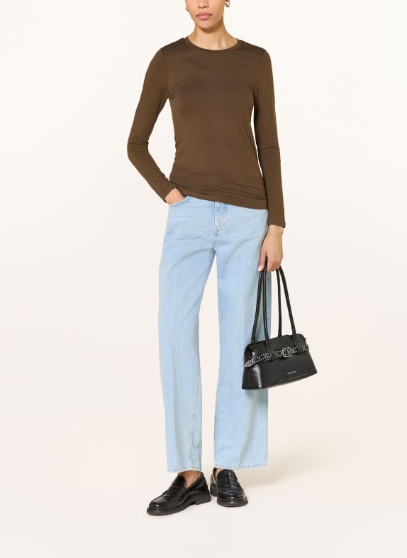 MAJESTIC FILATURES Longsleeve MARRON FONCÉ