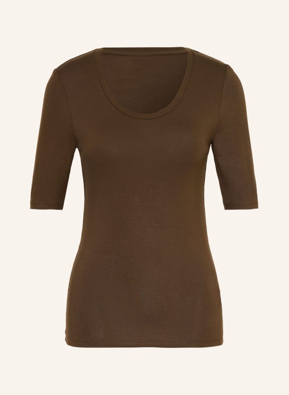 MAJESTIC FILATURES Tričko HNĚDÁ