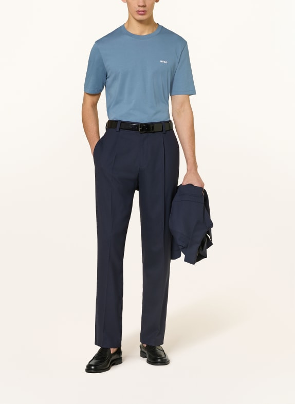 HUGO T-shirt DERO LIGHT BLUE