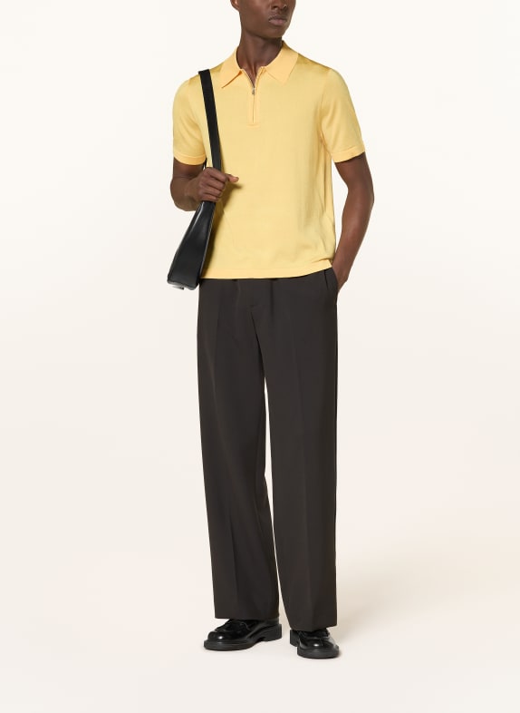 SANDRO Strick-Poloshirt GELB