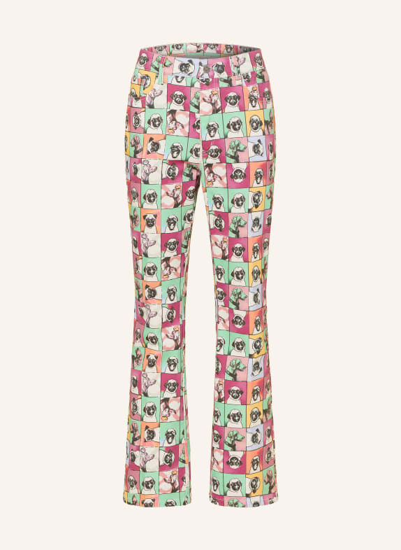 MAC Flared Jeans DREAM KICK 902B pug print