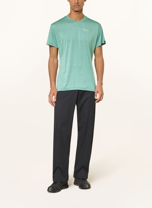 SALEWA T-shirt PUEZ MELANGE DRY'TON TURQUOISE