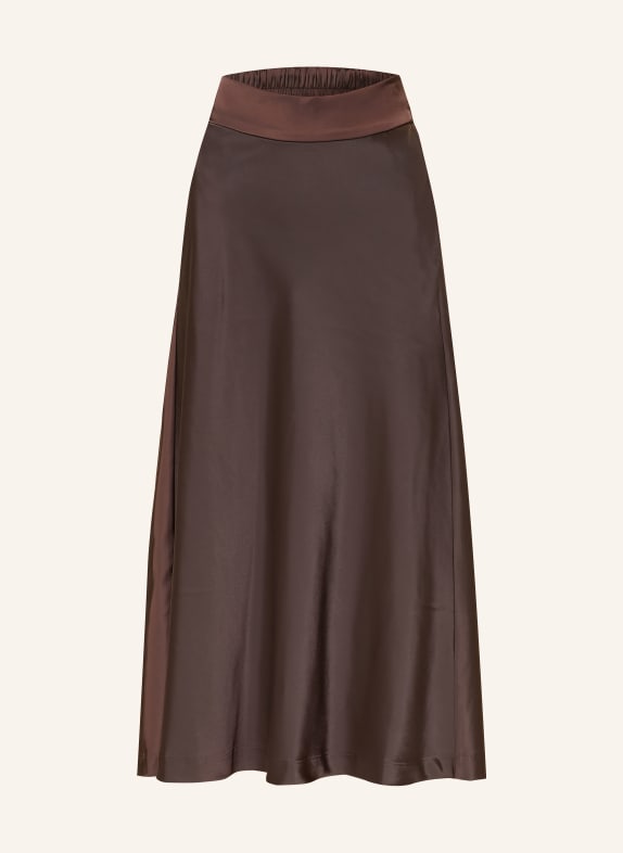 InWear Saténová sukně ZILKYIW TMAVĚ HNĚDÁ