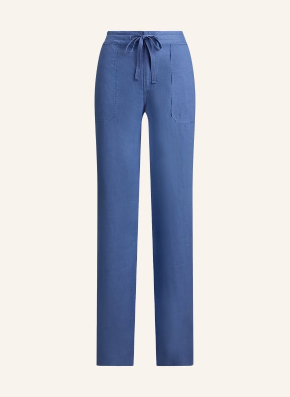 LAUREN RALPH LAUREN pantalon en lin BLEU
