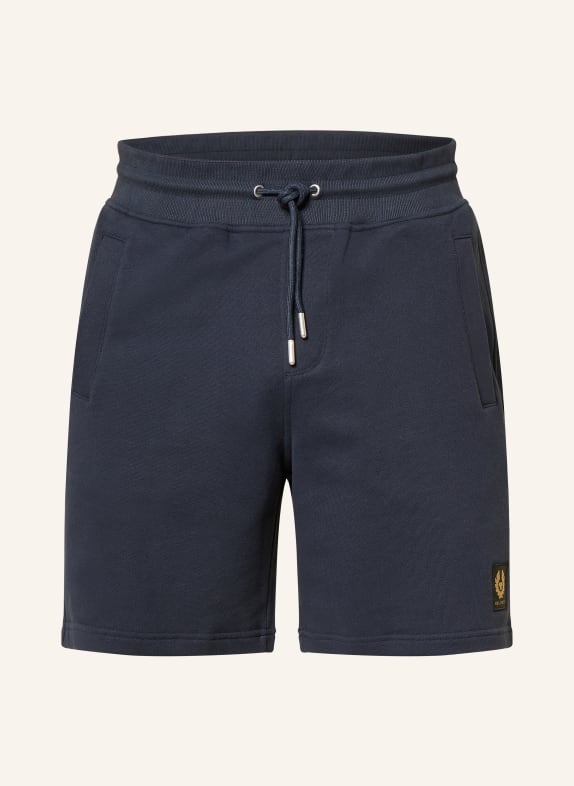 BELSTAFF Šortky z mikinové látky TMAVĚ MODRÁ