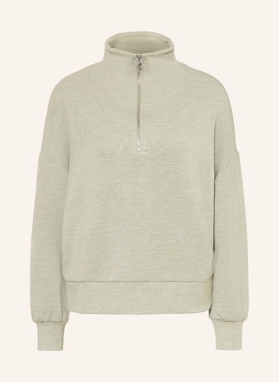 VARLEY Half-zip sweater in sweatshirt fabric HAWLEY MINT