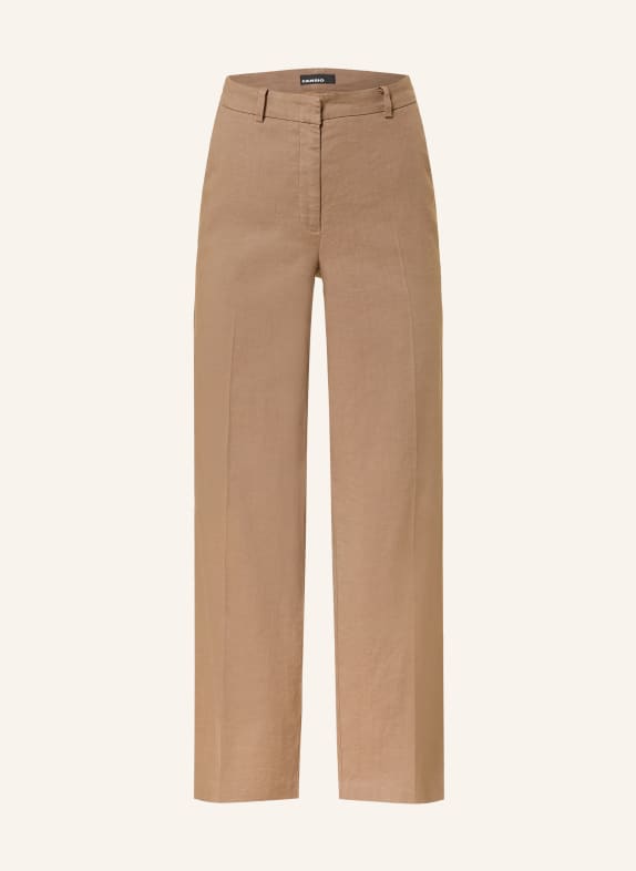 CAMBIO MIRA marlena pants with linen LIGHT BROWN