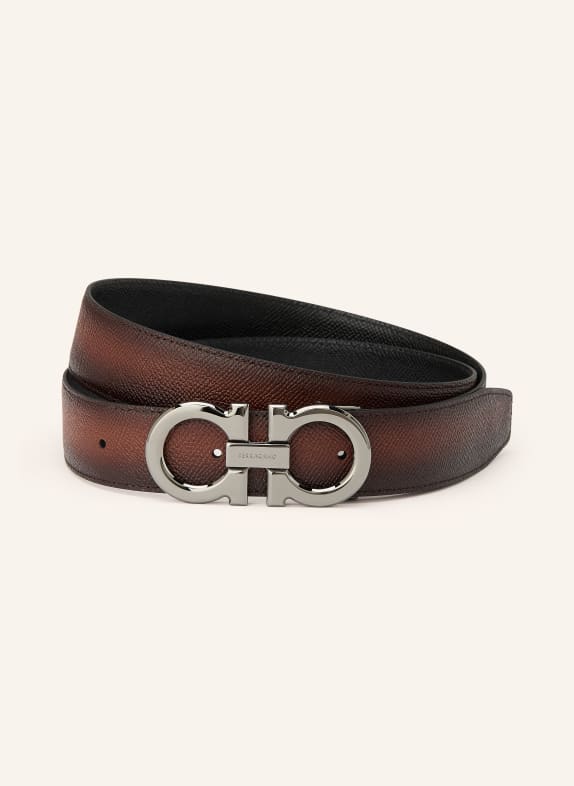 FERRAGAMO Reversible leather belt COGNAC