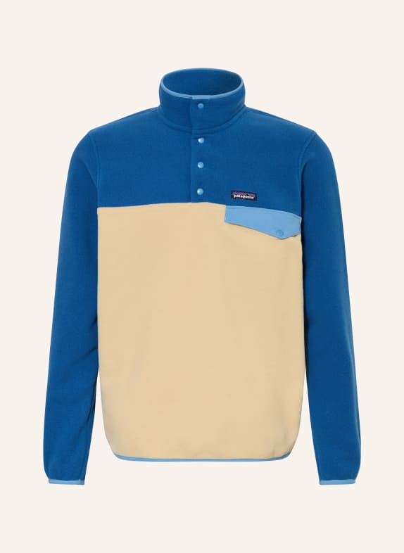 patagonia Fleecový svetr SYNCHILLA ® SNAP-T® TYRKYSOVÁ / SVĚTLE HNĚDÁ