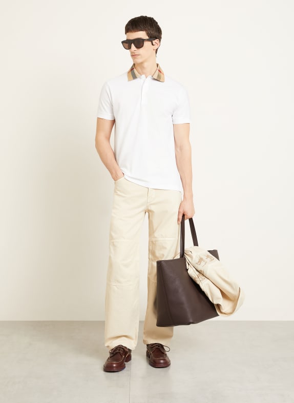 BURBERRY Piqué-Poloshirt CODY WEISS / COGNAC / SCHWARZ