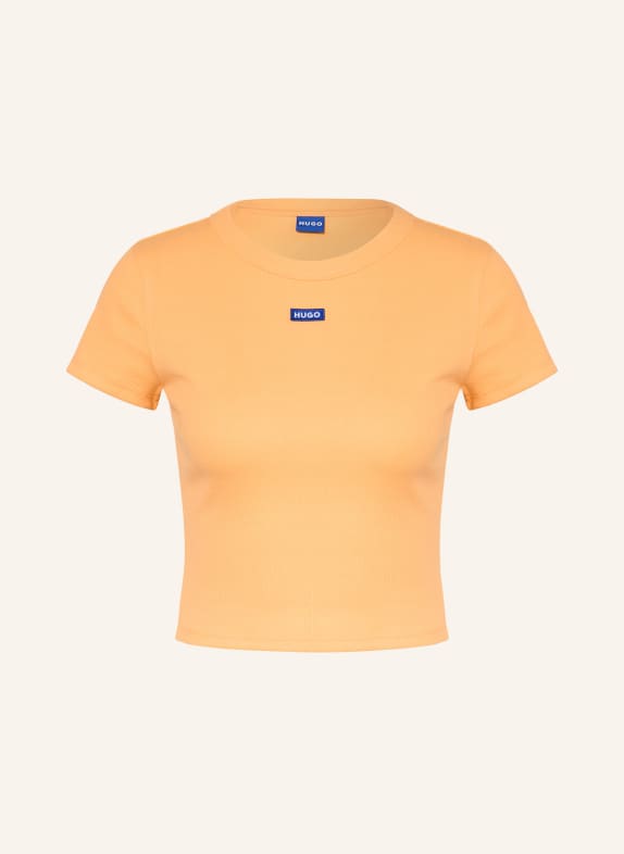 HUGO Cropped tričko ORANŽOVÁ