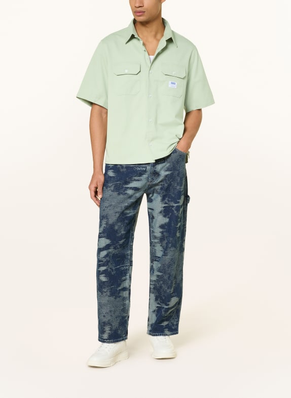 HUGO Korte mouwen shirt EKYNO Comfort Fit LICHTGROEN