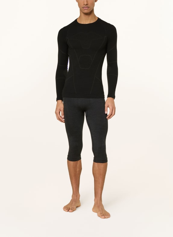 FALKE Functionele broek WOOL-TECH met verkorte beenlengte ZWART