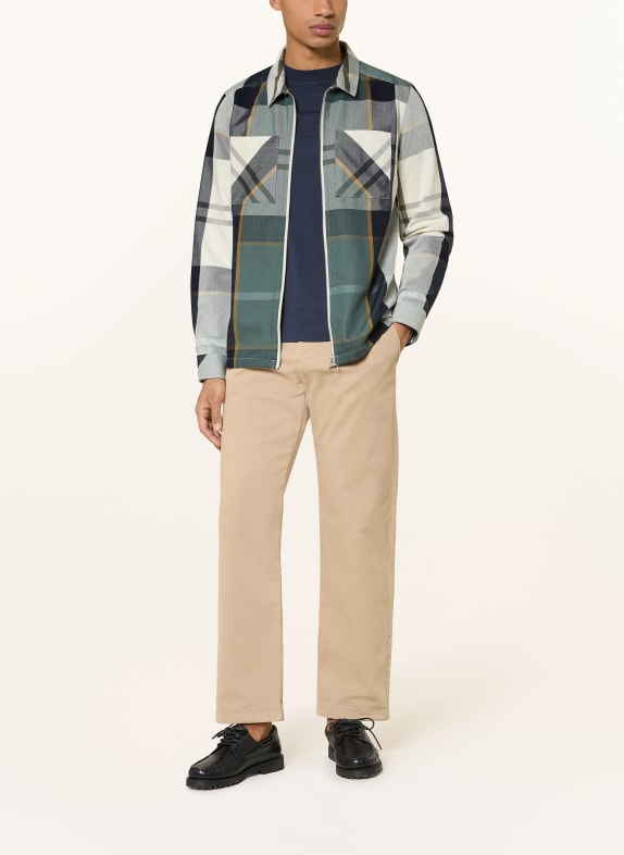 Barbour Overjacket ETTRICK GRÜN / COGNAC / DUNKELBLAU