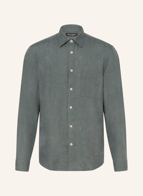 Marc O'Polo Leinenhemd Regular Fit DUNKELGRAU