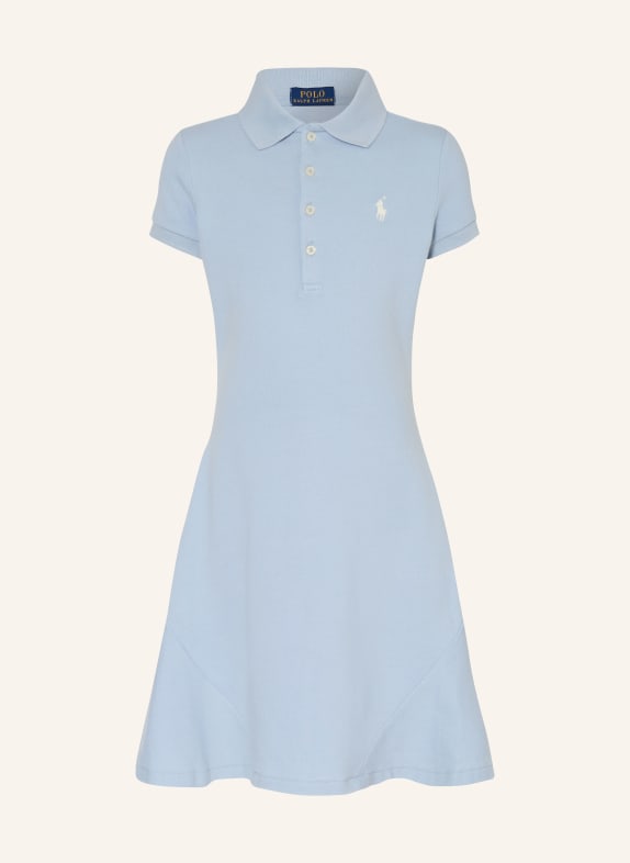 POLO RALPH LAUREN Piqué-Polokleid HELLBLAU