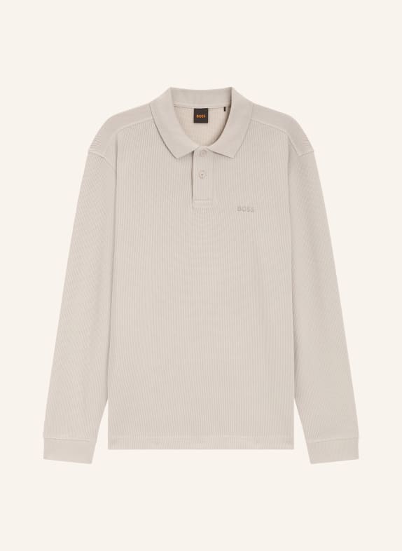 BOSS Piqué polo shirt PETE regular fit LIGHT GRAY