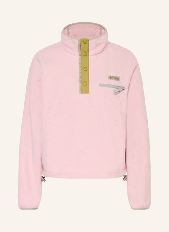 Columbia Fleecový svetr troyer HELVETIA™ II SVĚTLE RŮŽOVÁ / ČERNOŠEDÁ / OLIVOVÁ