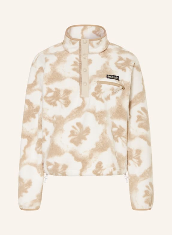 Columbia Fleecový svetr troyer HELVETIA™ II BÉŽOVÁ / KRÉMOVÁ