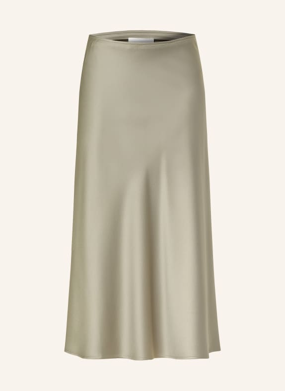 Juvia Saténová sukně FLEUR OLIVOVÁ