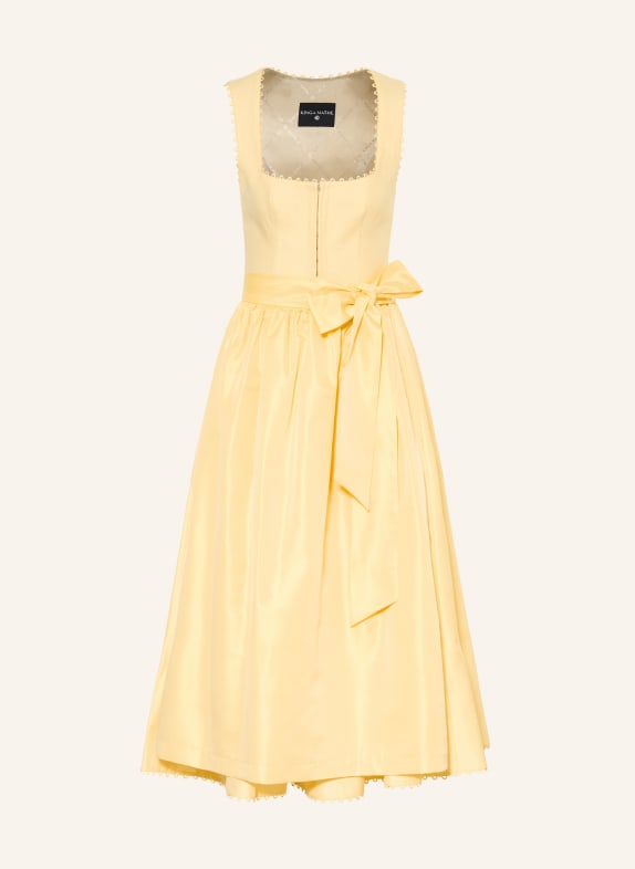 KINGA MATHE Dirndl MÜNCHEN se lnem TMAVĚ ŽLUTÁ