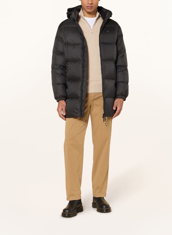 TOMMY JEANS donsjas ZWART