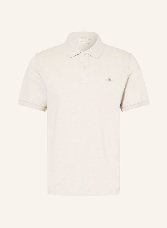 GANT Polokošile z piké Regular Fit SVĚTLE ŠEDÁ