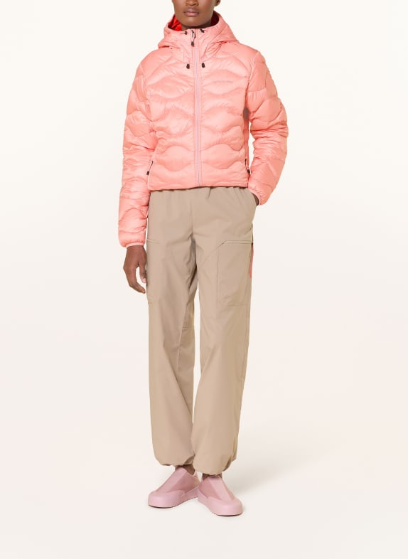 Peak Performance Lehká péřová bunda HELIUM SVĚTLE ČERVENÁ