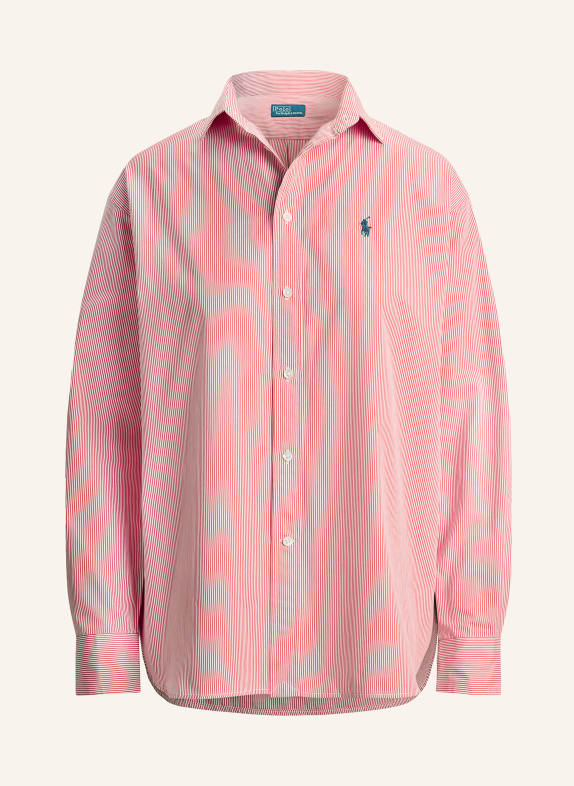 POLO RALPH LAUREN Košilová halenka ČERVENÁ / BÍLÁ