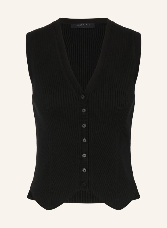 ALLSAINTS Gebreid vest CRUZ ZWART