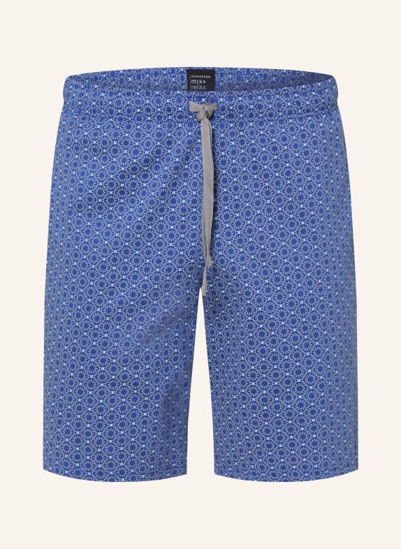 SCHIESSER Szorty do spania MIX+RELAX SZARONIEBIESKI / NIEBIESKI