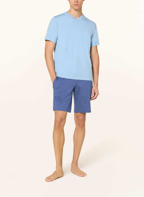 SCHIESSER Sovshorts MIX+RELAX BLÅGRÅ / BLÅ