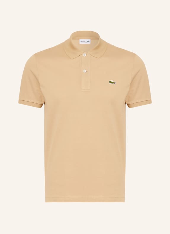 LACOSTE Piqué-Poloshirt Slim Fit BEIGE