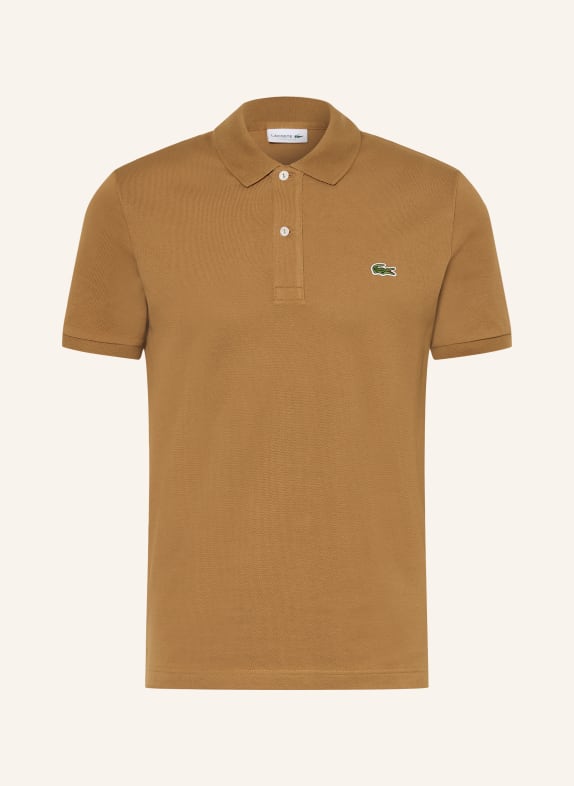 LACOSTE Piqué-Poloshirt Slim Fit BRAUN