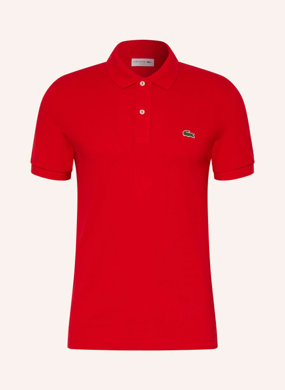 LACOSTE Piqué-Poloshirt Slim Fit ROT