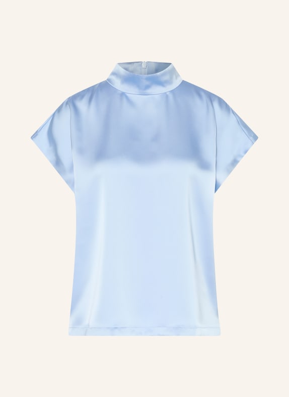 HUGO Halenkový top CANELI-1 ze saténu TMAVĚ MODRÁ