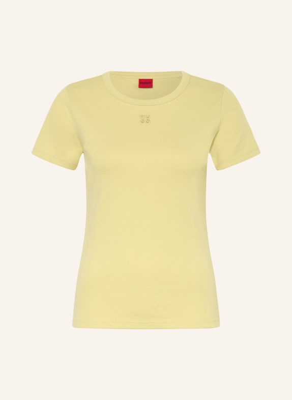 HUGO Tričko DELORIS SVĚTLE ZELENÁ