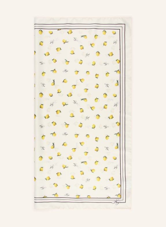 HUGO Tuch AURAIZE ECRU / GELB / SCHWARZ