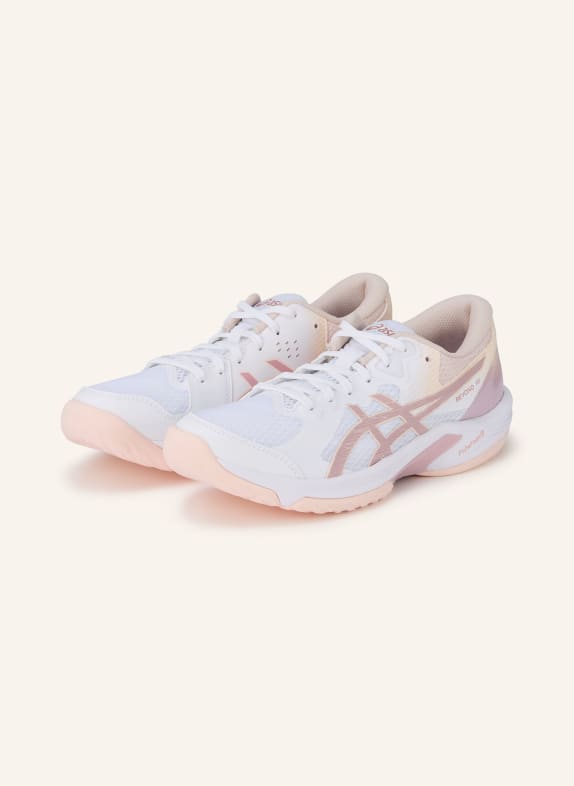 ASICS Sálové boty BEYOND FF BÍLÁ / STARORŮŽOVÁ / TMAVĚ ORANŽOVÁ