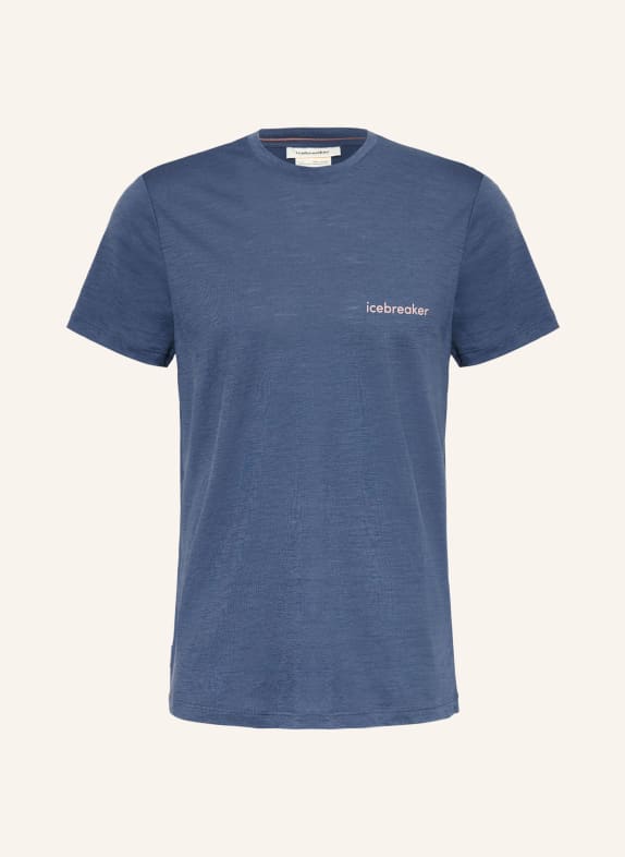 icebreaker T-shirt z wełny merino NIEBIESKI