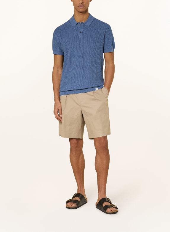 NOWADAYS Tricou polo din tricot ALBASTRU