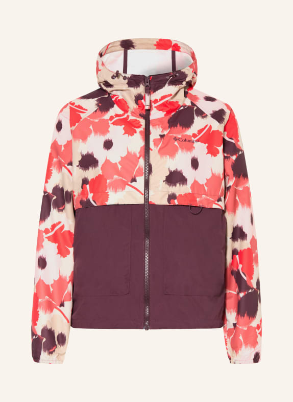Columbia Větrovka SPIRE VALLEY™ TMAVĚ FIALOVÁ / BÉŽOVÁ / ČERVENÁ