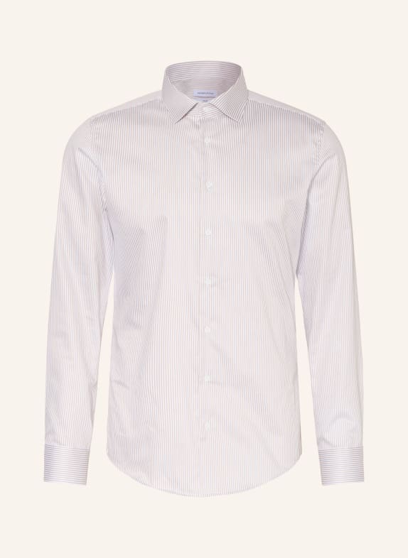 seidensticker Hemd Slim Fit BEIGE / WEISS