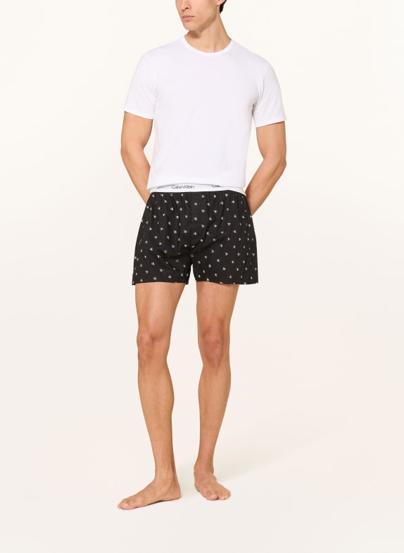 Calvin Klein Slaapshorts ZWART / WIT
