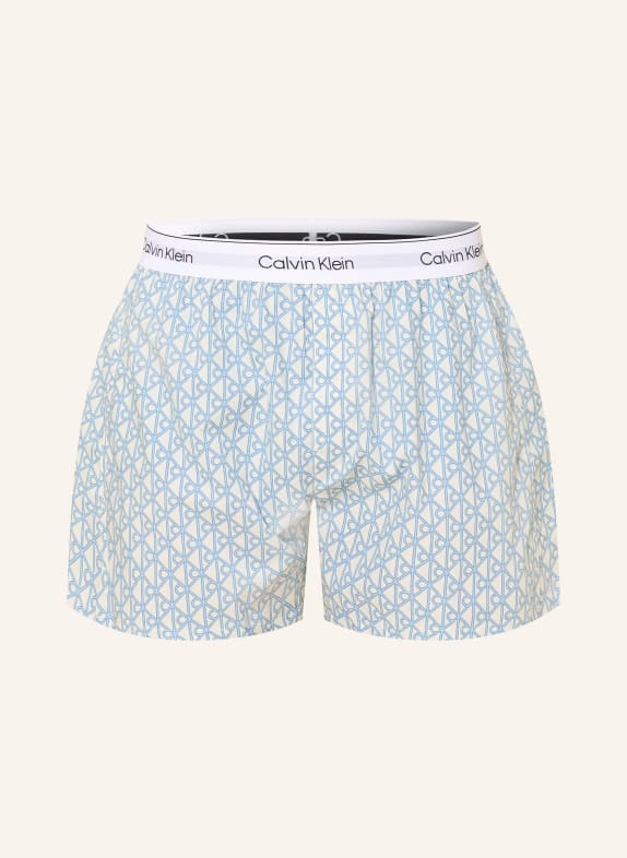 Calvin Klein Szorty od piżamy BIAŁY / JASNONIEBIESKI