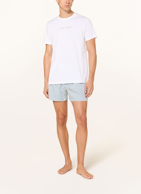 Calvin Klein Slaapshorts WIT / LICHTBLAUW