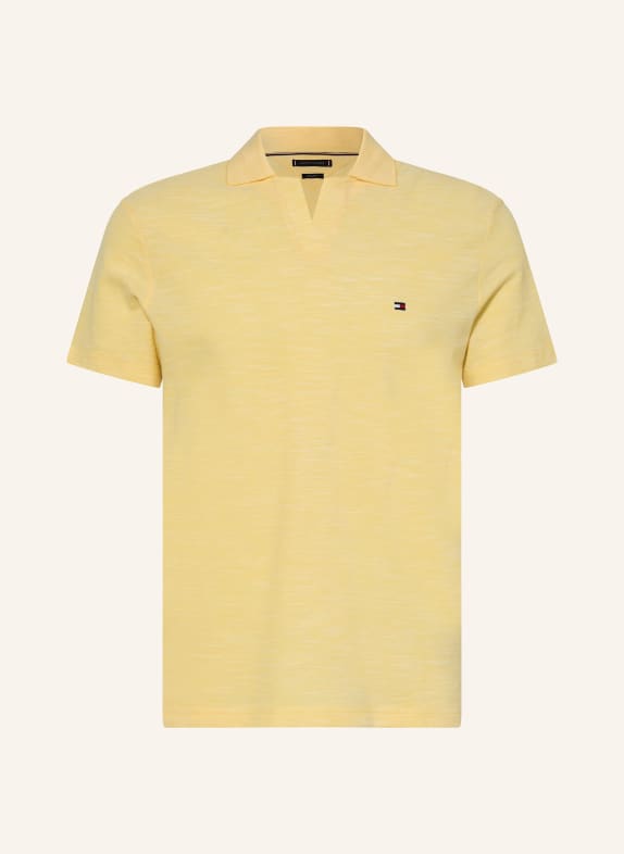 TOMMY HILFIGER Piqué-Poloshirt GELB / WEISS