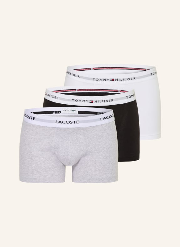 LACOSTE 3er-Pack Boxershorts HELLGRAU / WEISS