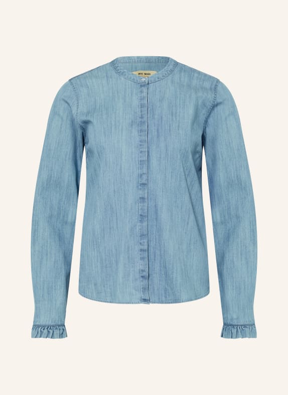 MOS MOSH Košilová halenka MMMATTIE FLIP z denimu MODRÁ